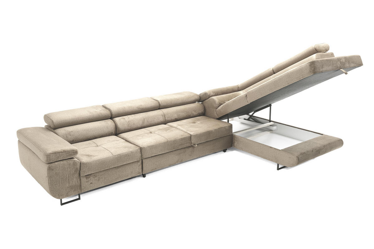 ECKSOFA WILD MAXI Rechts Beige - Beige, Holz (203/350cm) - Muffo