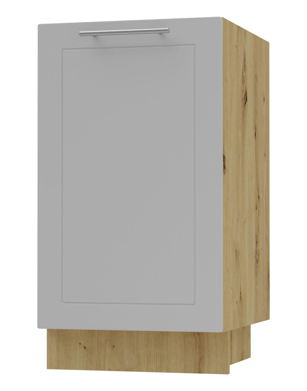 KÜCHENUNTERSCHRANK Kvantum D1D/45 Dust Grey Matt / Eiche Artisan Matt 45 / 50 / 82cm - Eiche Artisan/Grau, Holz/Holzwerkstoff (45/82/50cm) - Feldmann-Wohnen
