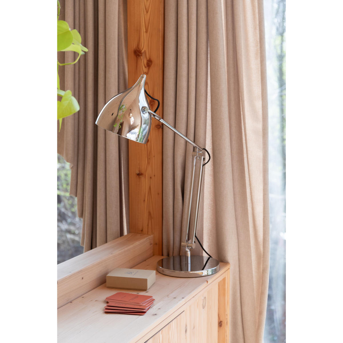 SCHREIBTISCHLAMPE Reader Chrom - Silberfarben, Metall (66/22/37cm) - Zuiver