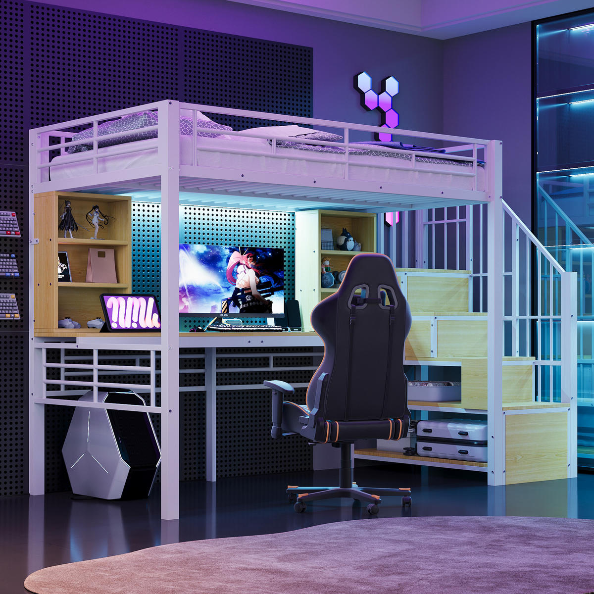 HOCHBETT Eisen 90/200 cm Weiß - Weiß, Holzwerkstoff/Metall - Raumix