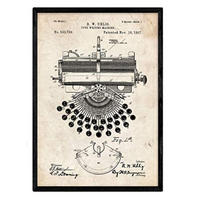 POSTER Schreibmaschine Patent A3 Rahmenlos - Klar, Papier (29.7/5/42cm) - Nacnic