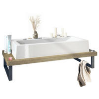 WASCHBECKENUNTERSCHRANK Nizza Eiche Ribbeck - Alteiche, Holzwerkstoff (95/31.4/51cm) - Vladon
