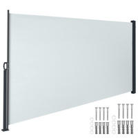 SEITENMARKISE , ausziehbar, mit Aufrollmechanismus, grau - Grau, Kunststoff (300/160/9cm) - tectake