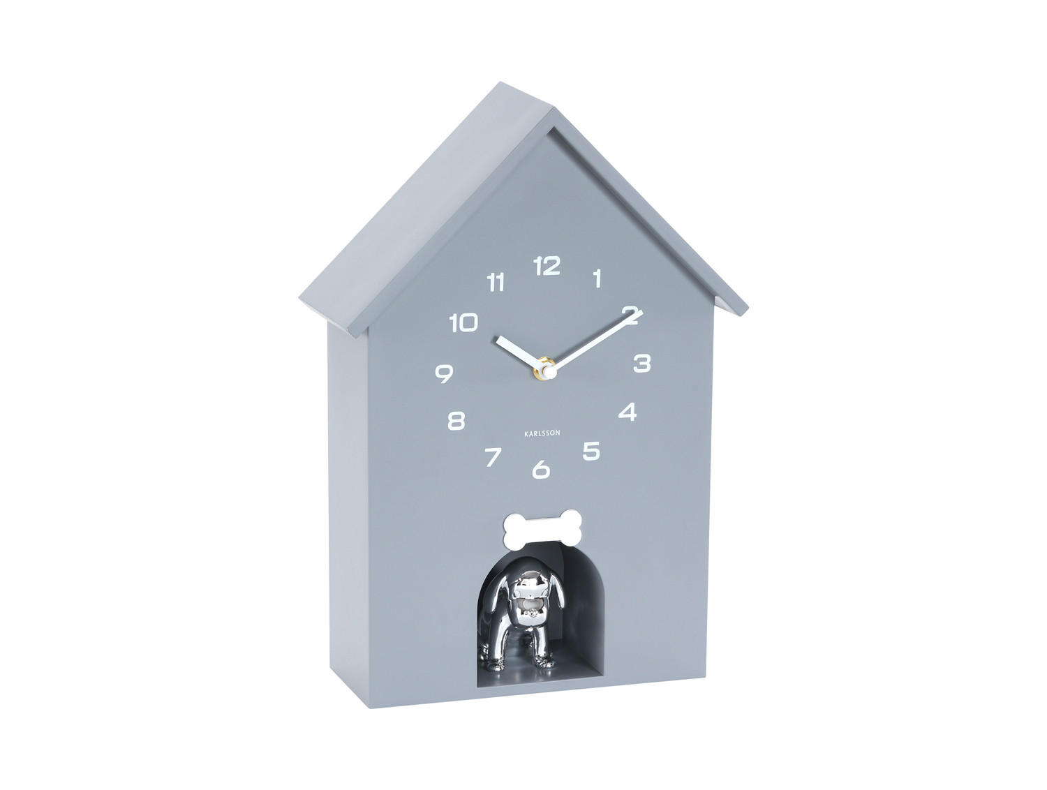 WANDUHR Dog House Grau 9/24.9/27 cm - Grau, Kunststoff (24.9/27/9cm) - Karlsson