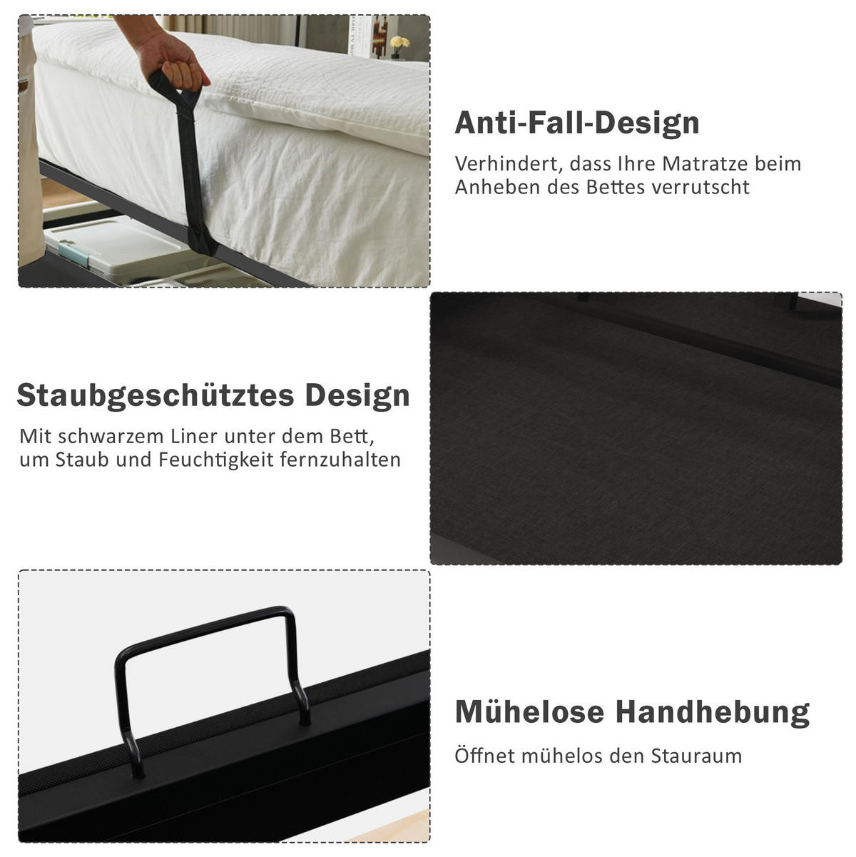 POLSTERBETT 90/200 cm Beige aus Baumwoll-Leinenstoff mit LED-Beleuchtung - Beige, Textil (90/200cm) - OKMYHOME