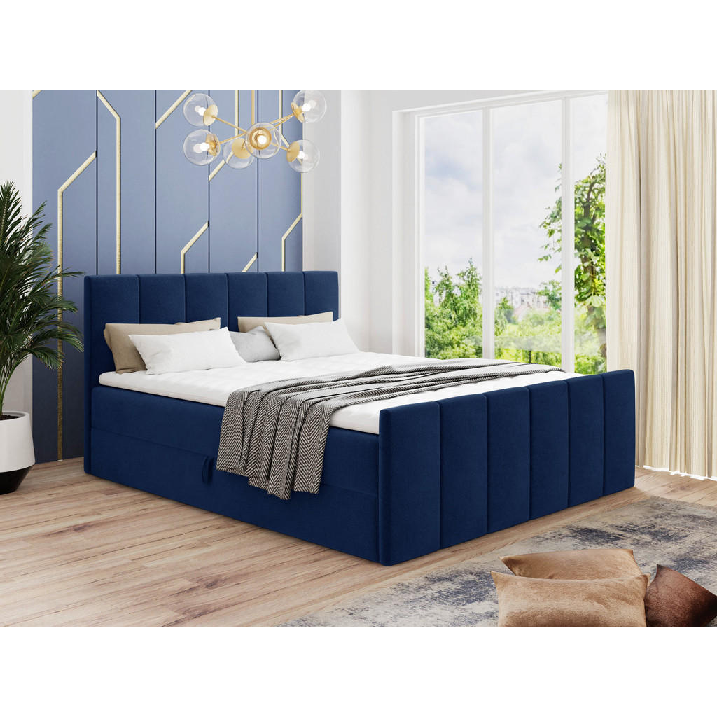 Thumbnail - Sofnet Boxbett, Blau, Textil, H3, Rechteckig, 140x200 cm, Schlafzimmer, Betten, Boxspringbetten
