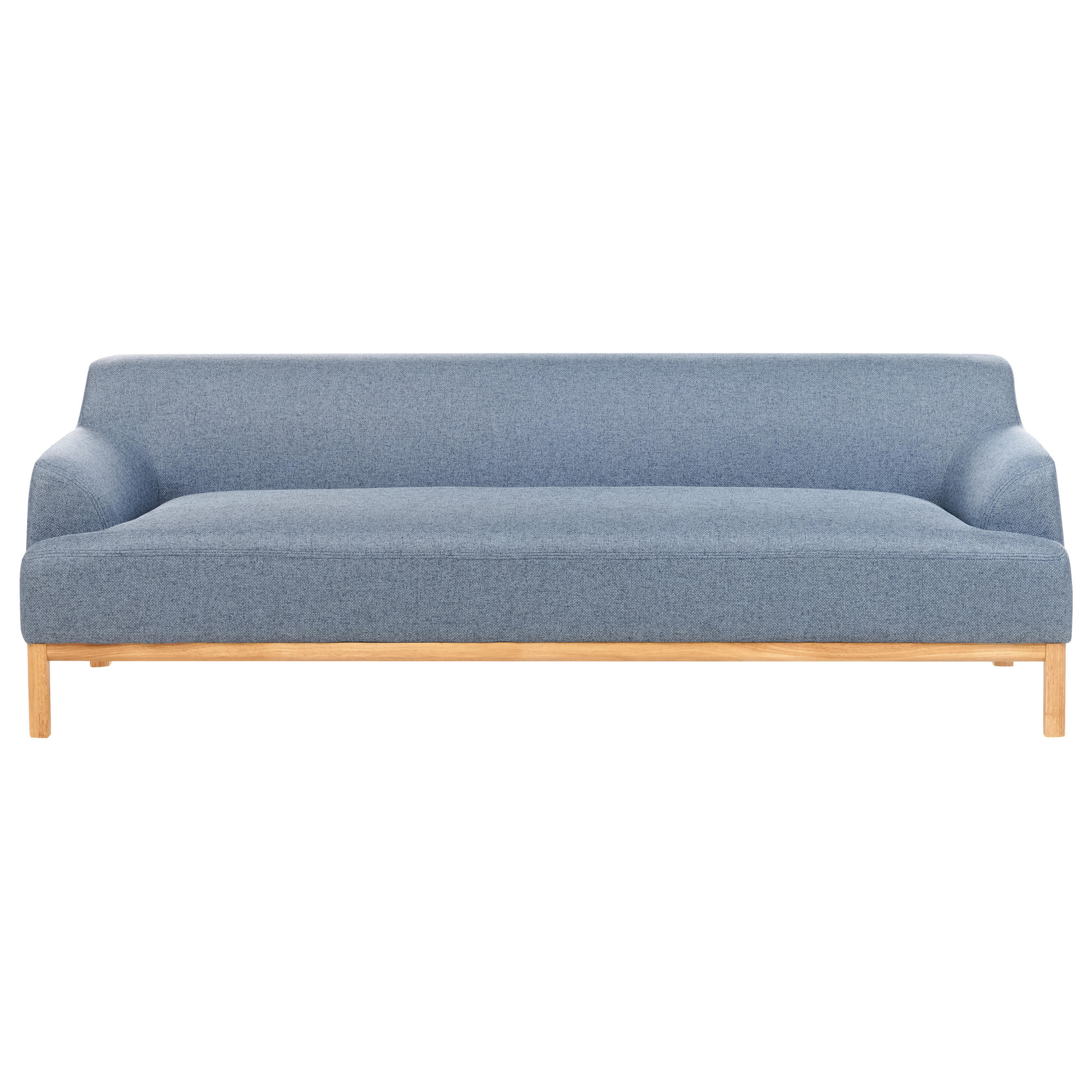 3-SITZER-SOFA Stoff Blau Sosjo - Blau, Textil (219/74/83cm) - Beliani