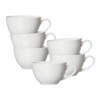 KAFFEETASSEN Levi Weiß 220 ml 6er Set - Weiß, Keramik (0.22L) - Ritzenhoff Breker