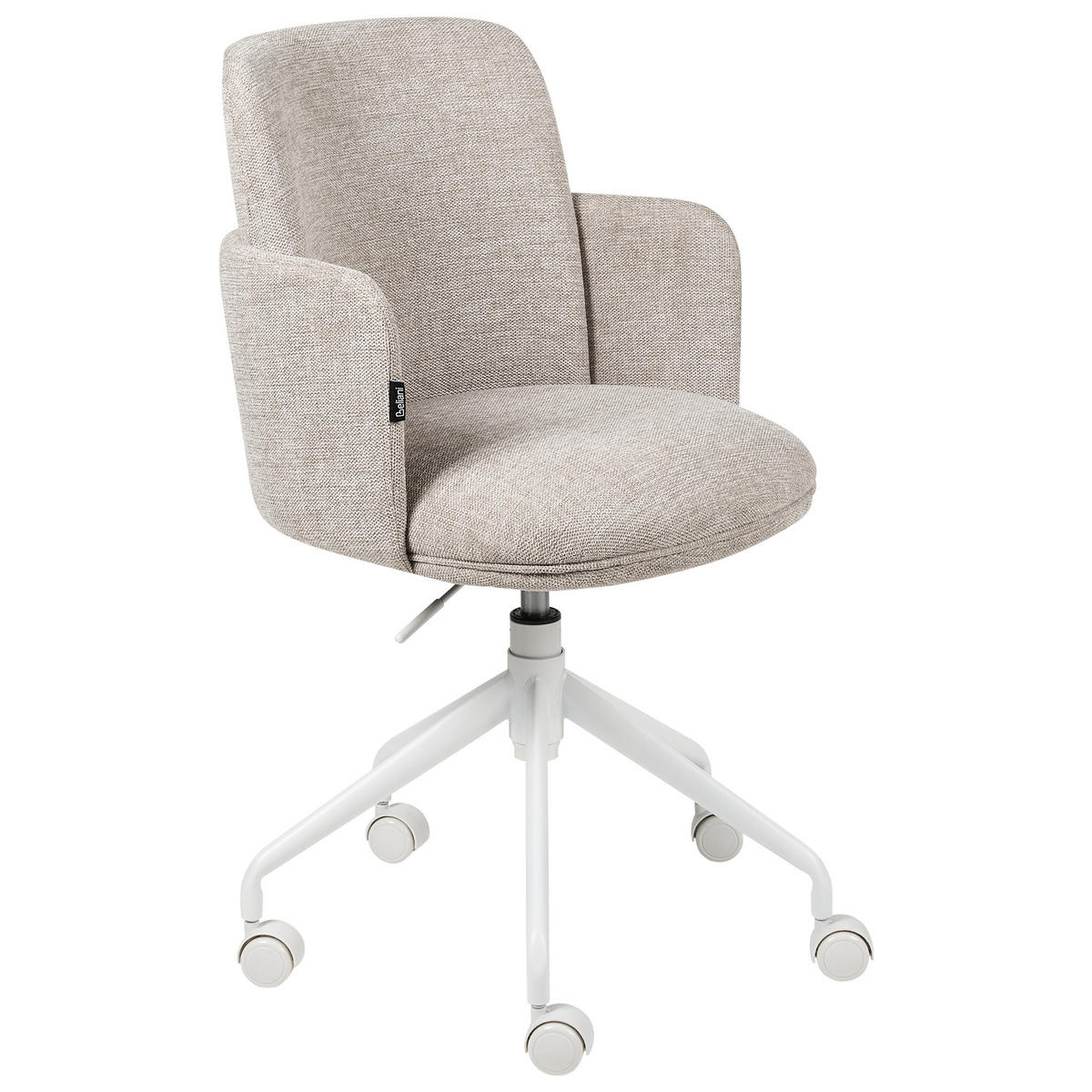 BÜROSTUHL Beige Dryden - Beige/Weiß, Textil (60/84/60cm) - Beliani