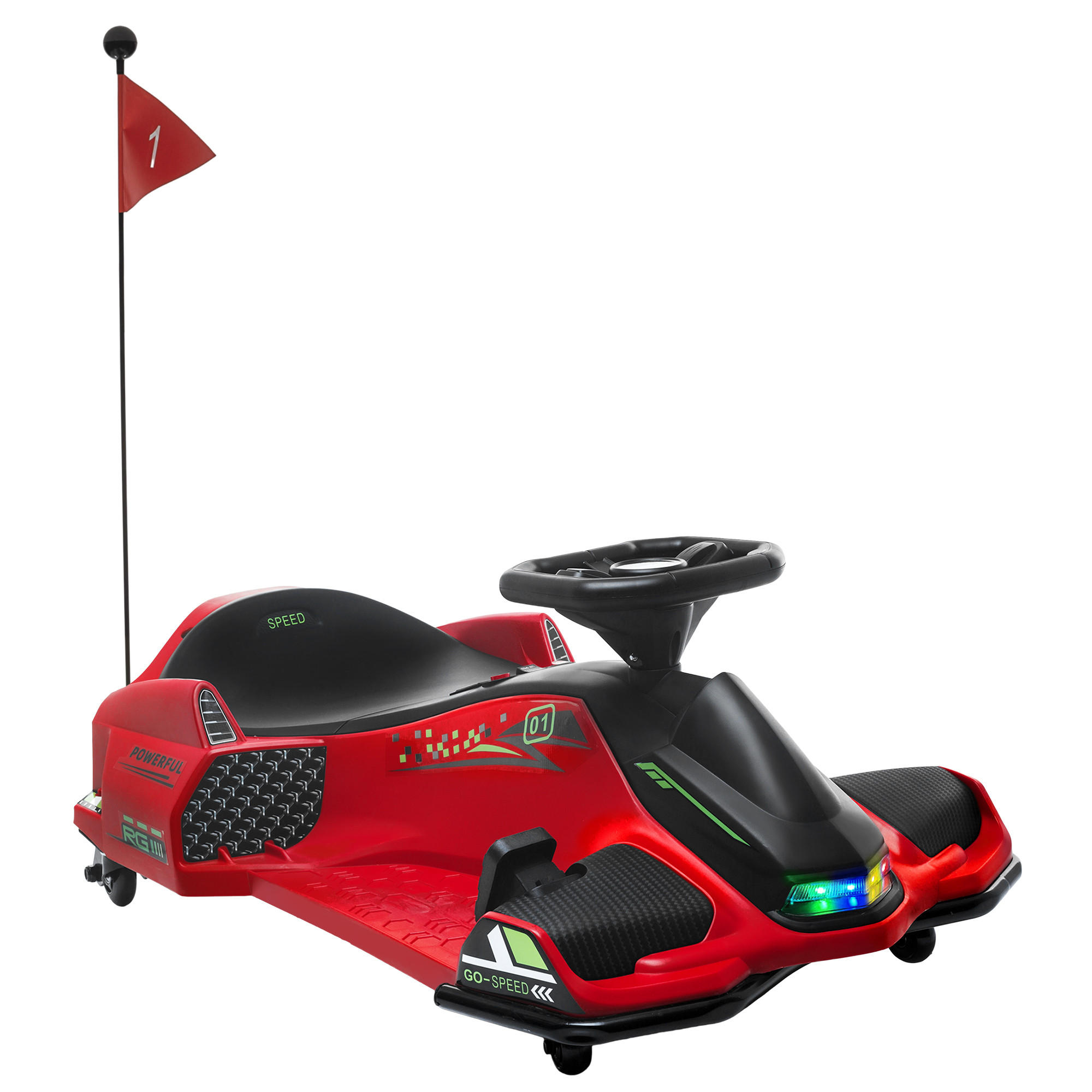 KINDER ELEKTRO GOKART, Rot, Kunststoff, Metall - Rot, Kunststoff (90/53/99cm) - HOMCOM