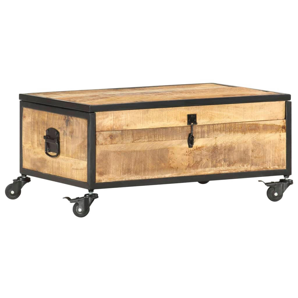 COUCHTISCH 70x50x33 cm Massivholz Mango - Braun, Holz (70/70/33cm) - furnicato