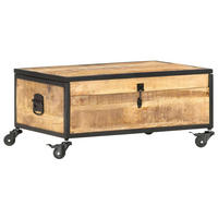 COUCHTISCH 70x50x33 cm Massivholz Mango - Braun, Holz (70/70/33cm) - furnicato