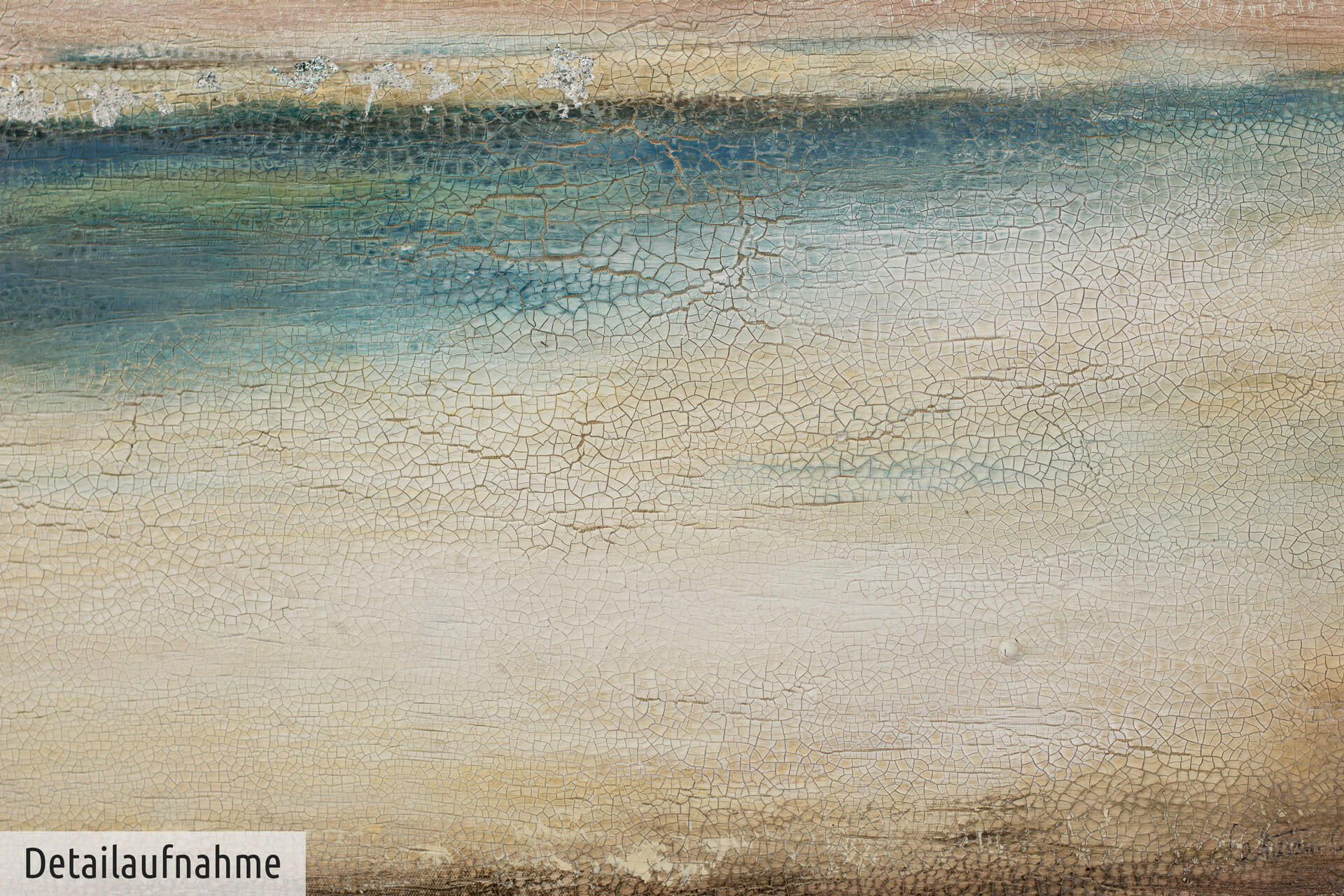 ÖLGEMÄLDE 120/80 cm - Blau/Beige, Holz/Textil (2.5/80cm) - KUNSTLOFT