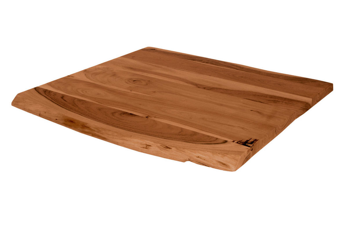 TISCHPLATTE CURT - Braun/Naturfarben, Akazienholz/Holz (60/60/3cm) - SAM