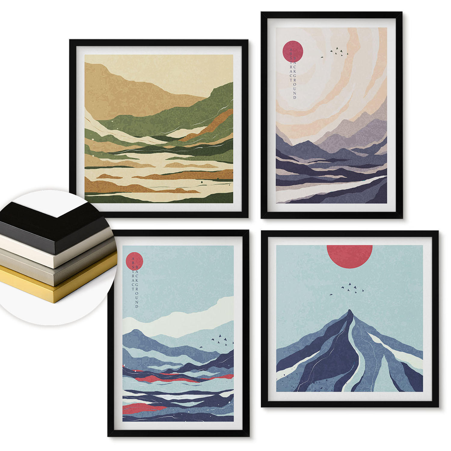 ArtPrintCave Wandbilder Schwarz 50x50 cm