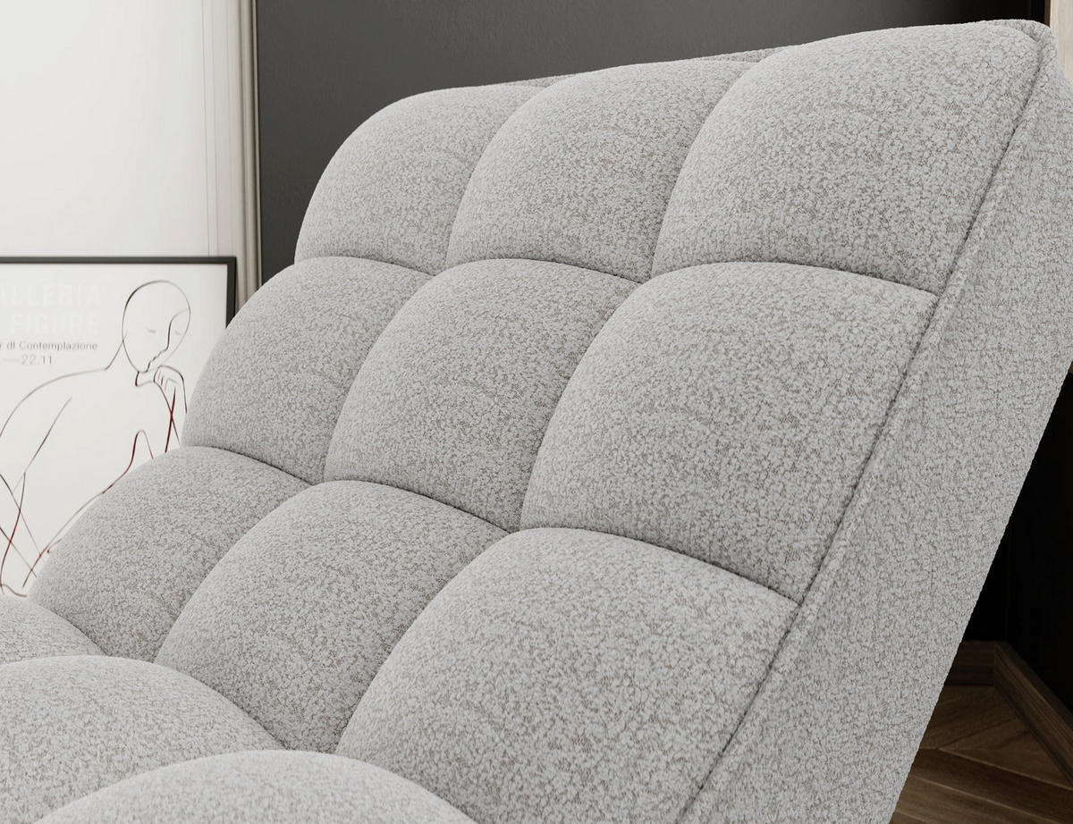 CHAISELONGUE Loren – Moderne Recamiere mit hoher Rückenlehne, HR-Kaltschaum und elegantem Design - Beige, Kunststoff (85/170/85cm) - Wohnideebilder