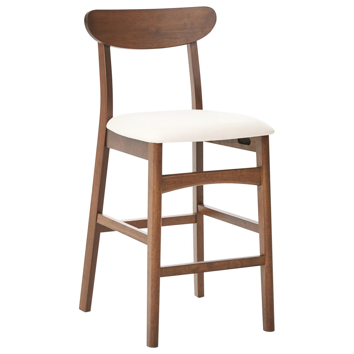 BARSTUHL 2er-Set Holz Braun/Hellbeige Doyle - Beige, Holz (44/93/52cm) - Beliani