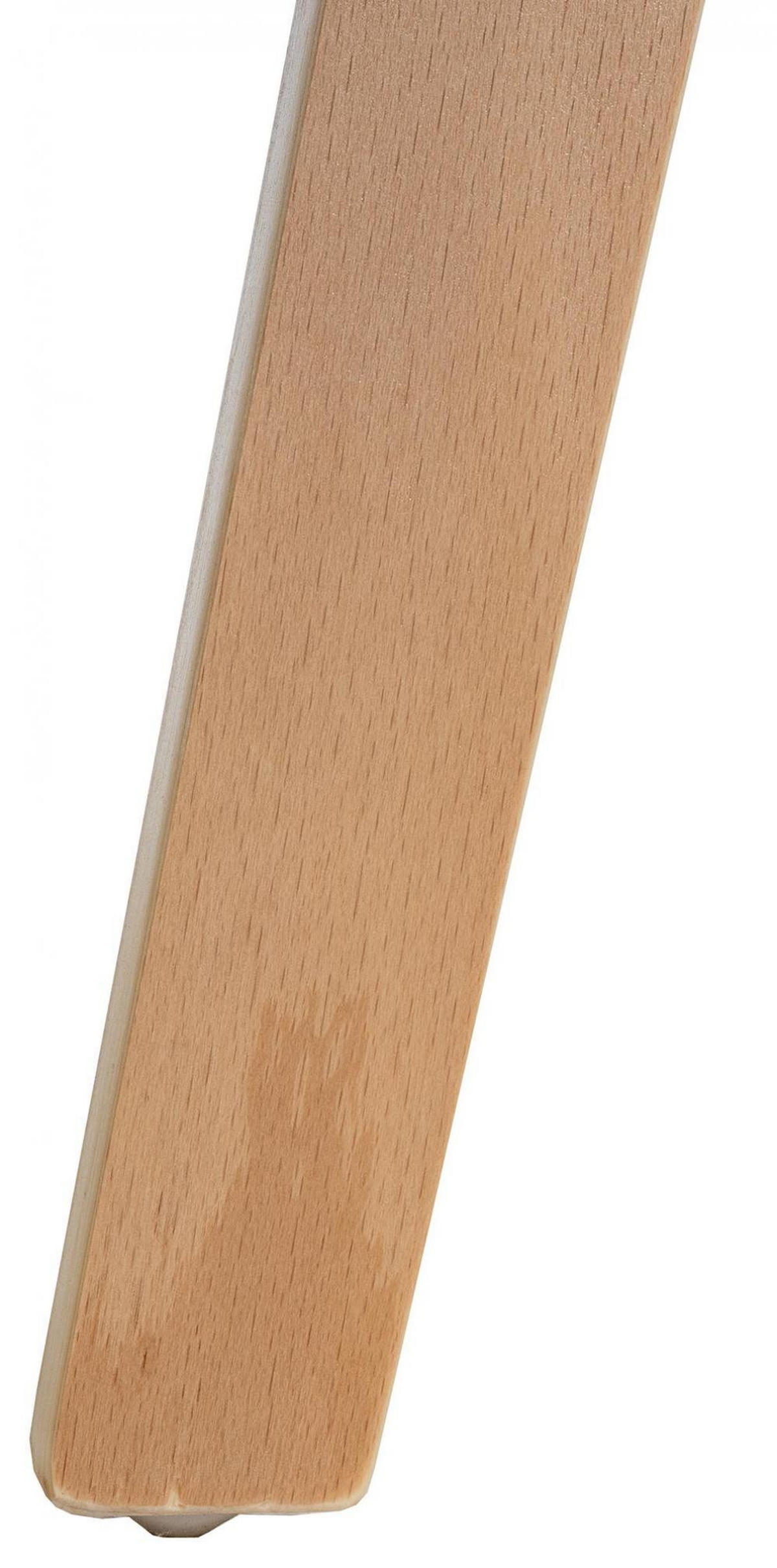 ARMLEHNENSTUHL Lederlook Natura/Schwarz - Eukalyptusholzfarben/Schwarz, Holz/Textil (49/73/46cm) - CLP