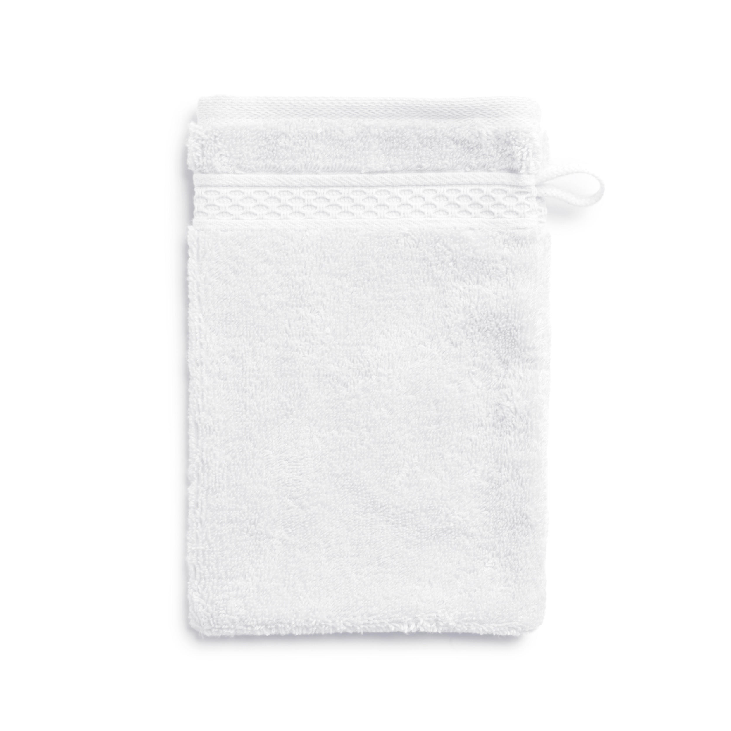 WASCHHANDSCHUH PURE LUXURY - Weiß, Textil (15/20cm) - MÖVE