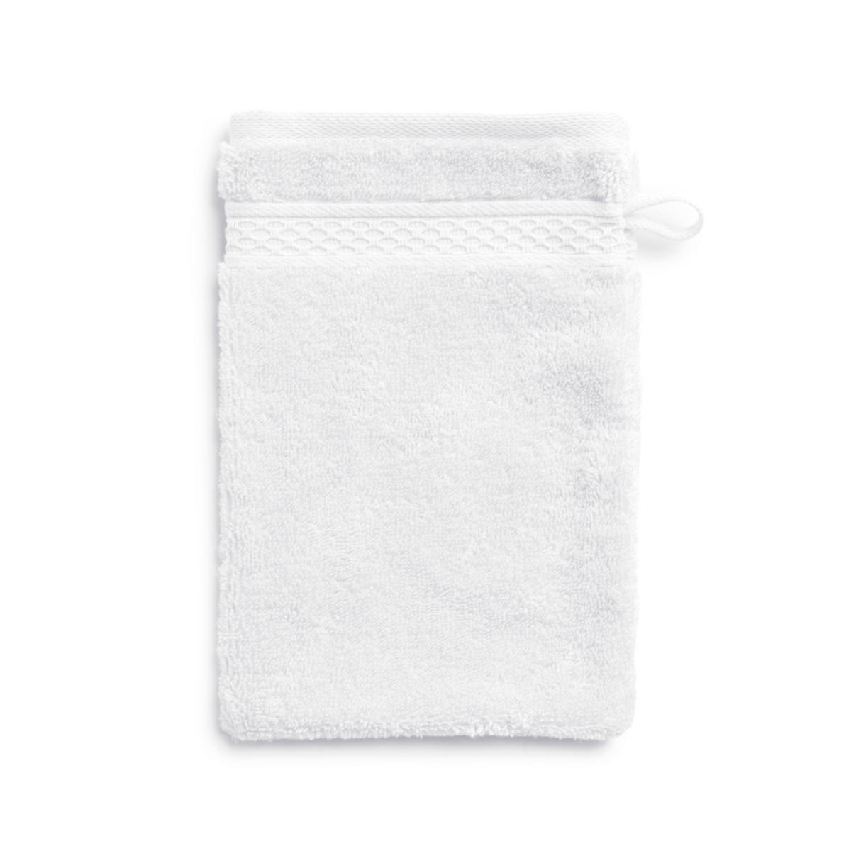 WASCHHANDSCHUH PURE LUXURY - Weiß, Textil (15/20cm) - MÖVE