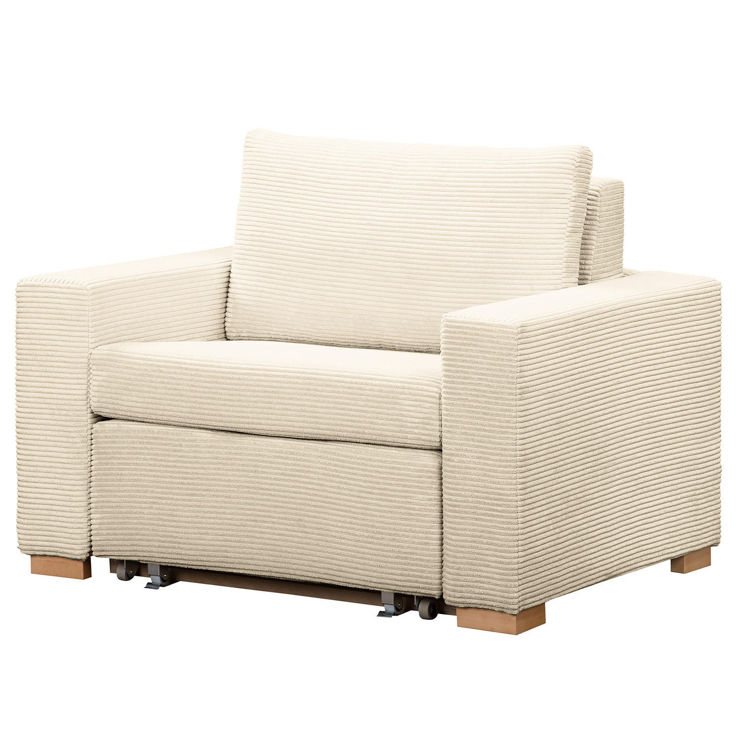 SCHLAFSESSEL - Beige/Buchefarben, Buchenholz/Textil (110/90/90cm) - home24