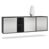 SIDEBOARD Cuba Türen in Hellgrau seidenmatt - Greige, Holzwerkstoff (182/53/35cm) - Vladon
