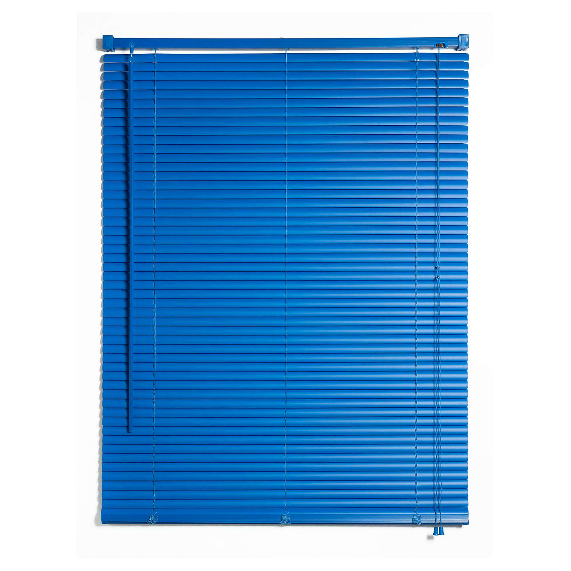 JALOUSIEN vinyl venetianische mit Blau Zugschnur 45x130 - Blau, Kunststoff (45/130cm) - STORESDECO