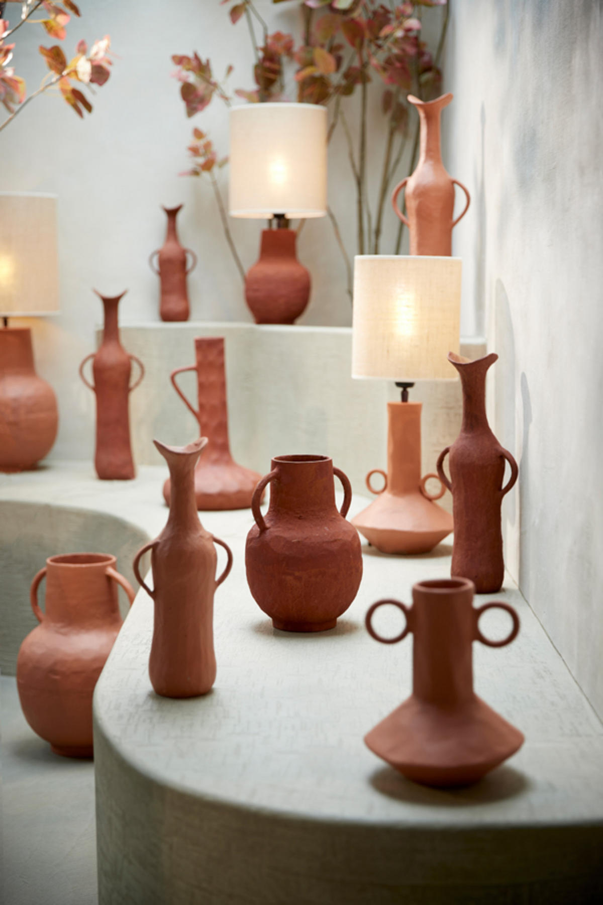 LAMPENFUSS Bivio Rot 22/20,5/37,5 cm - Rot, Metall (22/20.5/37.5cm) - Light & Living