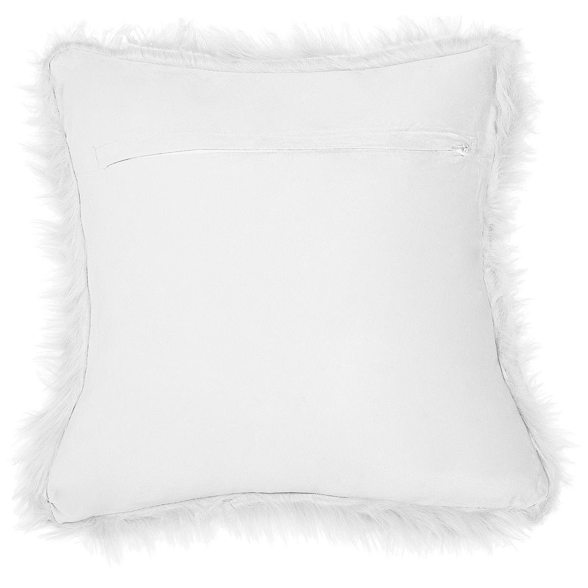 DEKOKISSEN 2er-Set Weiß 42/42 cm Lubha - Weiß, Textil (42/42cm) - Beliani