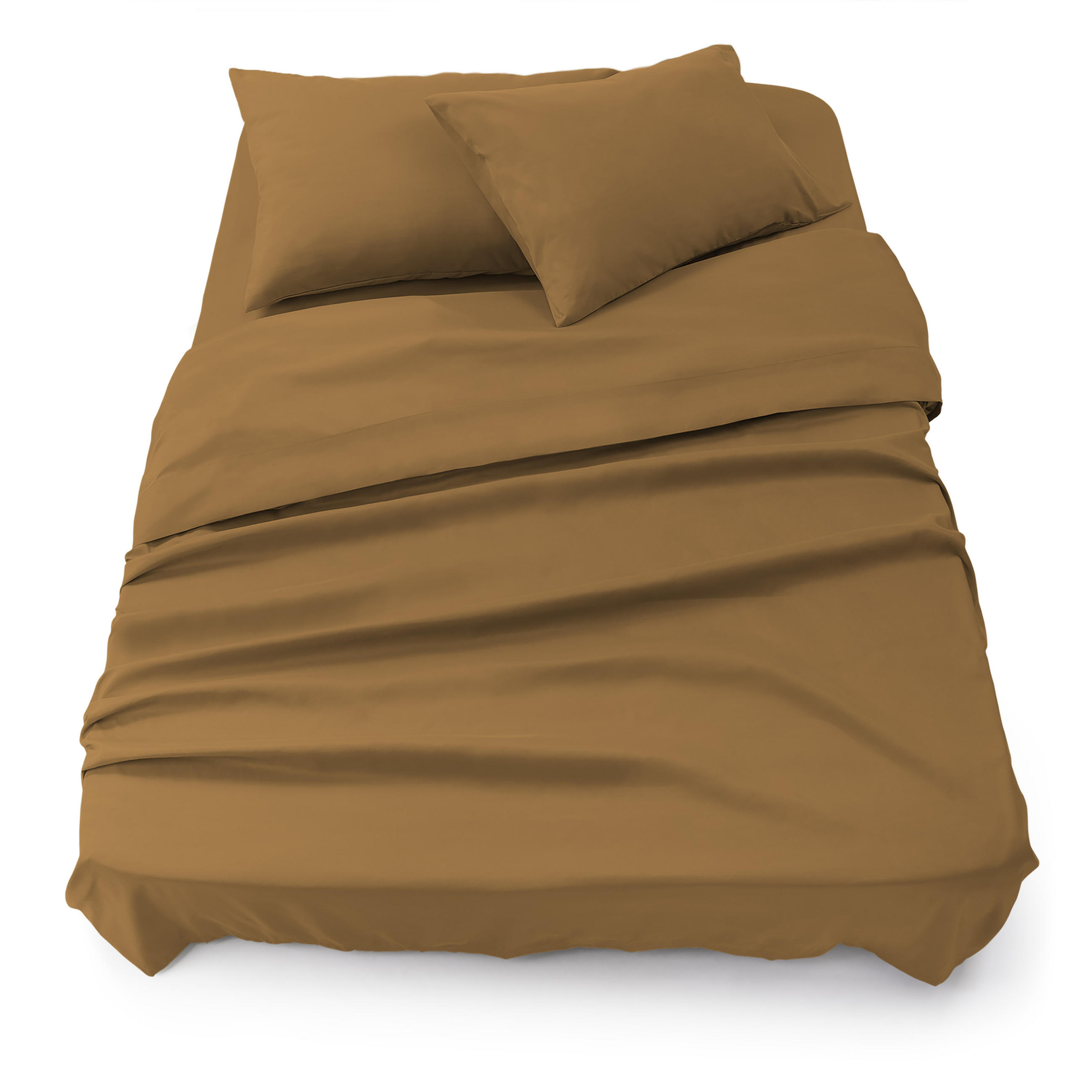 BETTLAKEN 3er Set - Spannbettlaken 150x200x30cm 2X Kissenbezug 50x80cm - Pumpkin Spice - Orange, Textil (150/200cm)