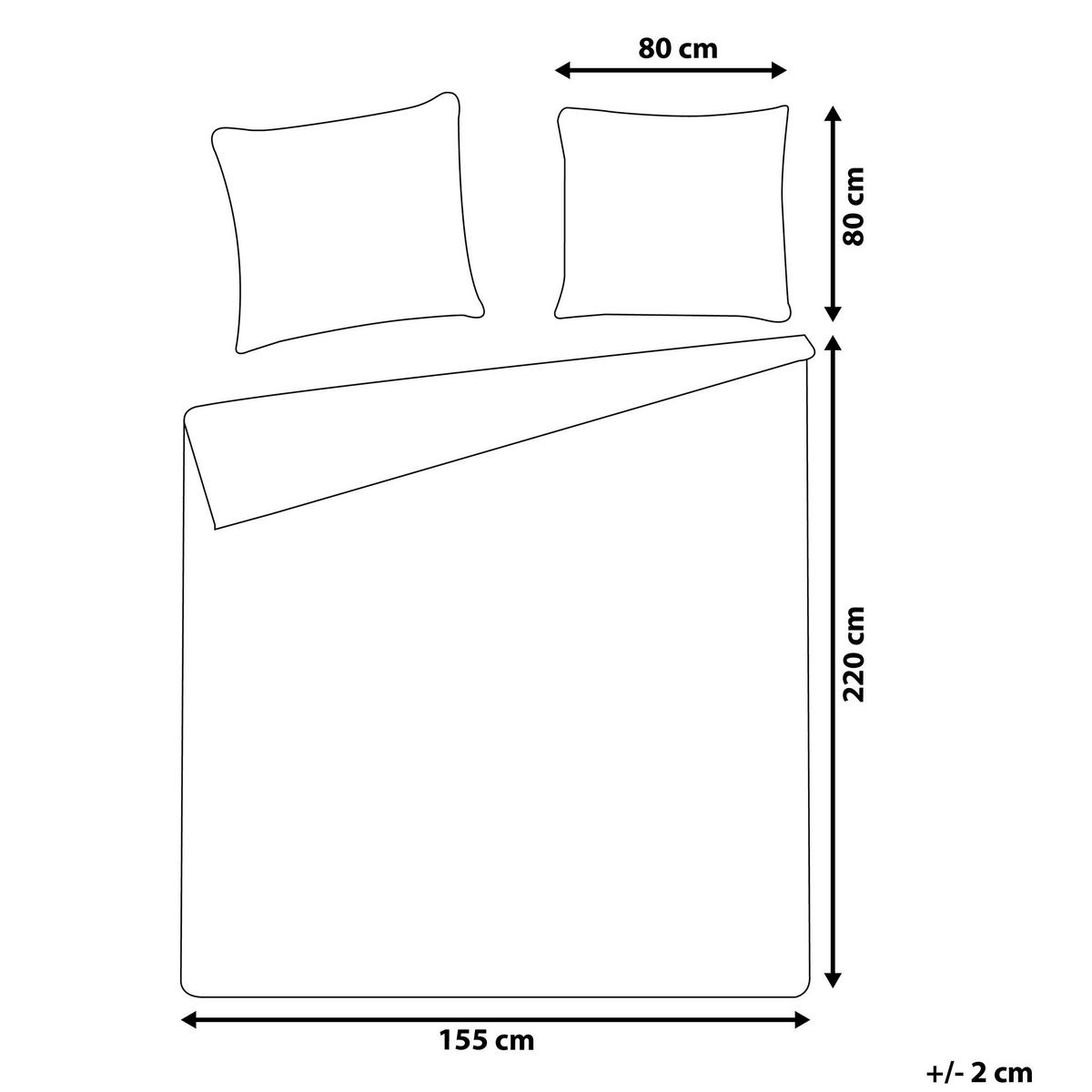 BETTWÄSCHE SET Evergreen 155/220 cm - Blau, Textil (155/220cm) - Beliani