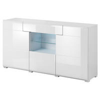 SIDEBOARD Toledo Weiß 159 / 37 / 83cm - Weiß Hochglanz/Weiß, Holz/Holzwerkstoff (159/83/37cm) - Feldmann-Wohnen