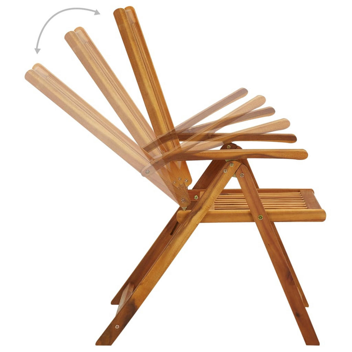 GARTEN-LIEGESTÜHLE 2er Set Mit Kissen Akazie Massivholz - Rot, Holz (57/111/69cm) - vidaXL