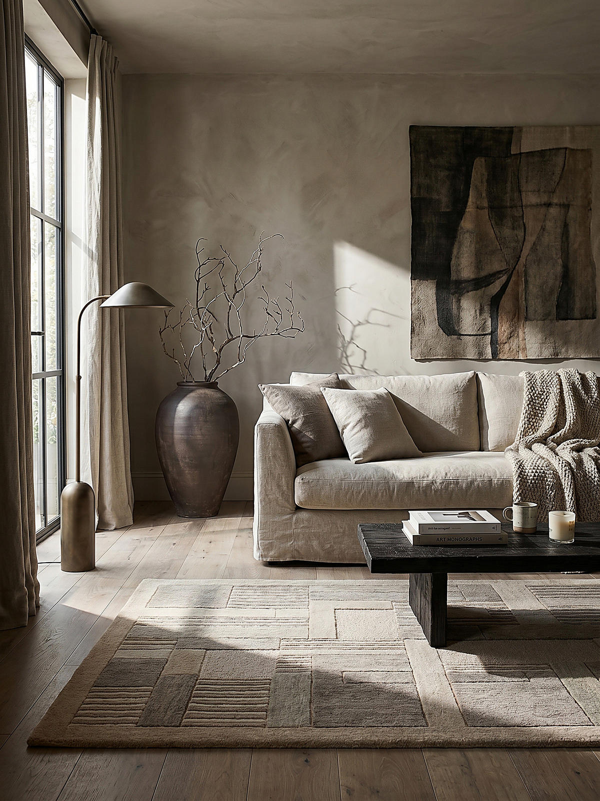 WOLLTEPPICH EDALE, geometrisch, Natur, 200 x 300 cm - Beige, Textil (200/300cm) - KADIMA DESIGN
