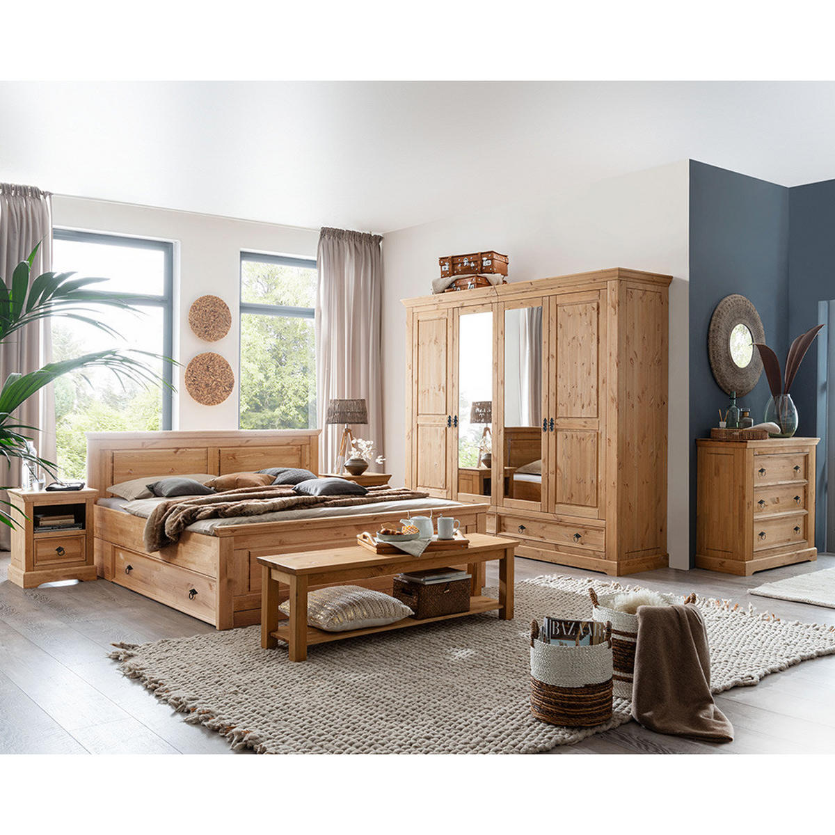 KLEIDERSCHRANK Steinkjer-69 - Braun, Holz (254/215/62cm) - Lomado