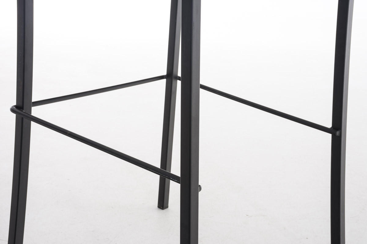 BARHOCKER Kelan Kunstleder Schwarz Schwarz - Schwarz, Leder (43/103/51cm) - DELUKE