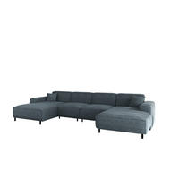 WOHNLANDSCHAFT Gloria In Scala - Blau, Holzwerkstoff/Textil (378/73/165cm) - Fun Möbel