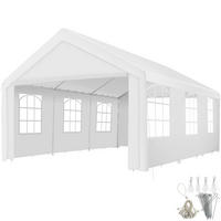 PAVILLON Jasko,inklusive Spannseilen und Heringen,weiß - Weiß, Kunststoff (400/315/600cm) - tectake