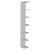 WANDREGAL Weiß DIVA Hängeregal schwebend teilbar drehbar - Weiß, Holzwerkstoff (25/185/25cm) - Aileenstore