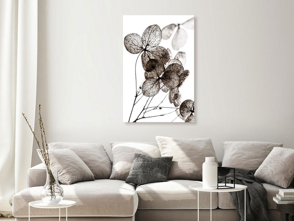 KUNSTDRUCK Braun 40/60 cm - Weiß/Braun, Textil (40/60cm) - KUNSTLOFT
