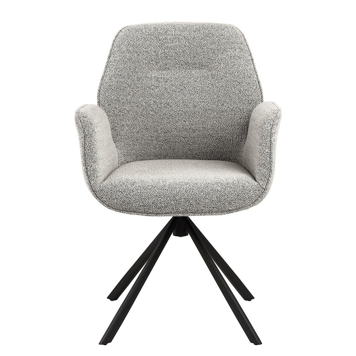 ARMLEHNENSTUHL - Drehbar - Schwarz/Grau, Textil/Metall (62/90/61cm) - home24
