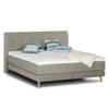 BOXSPRINGBETT - Webstoff - Beige, Naturmaterialien (140/200cm) - home24