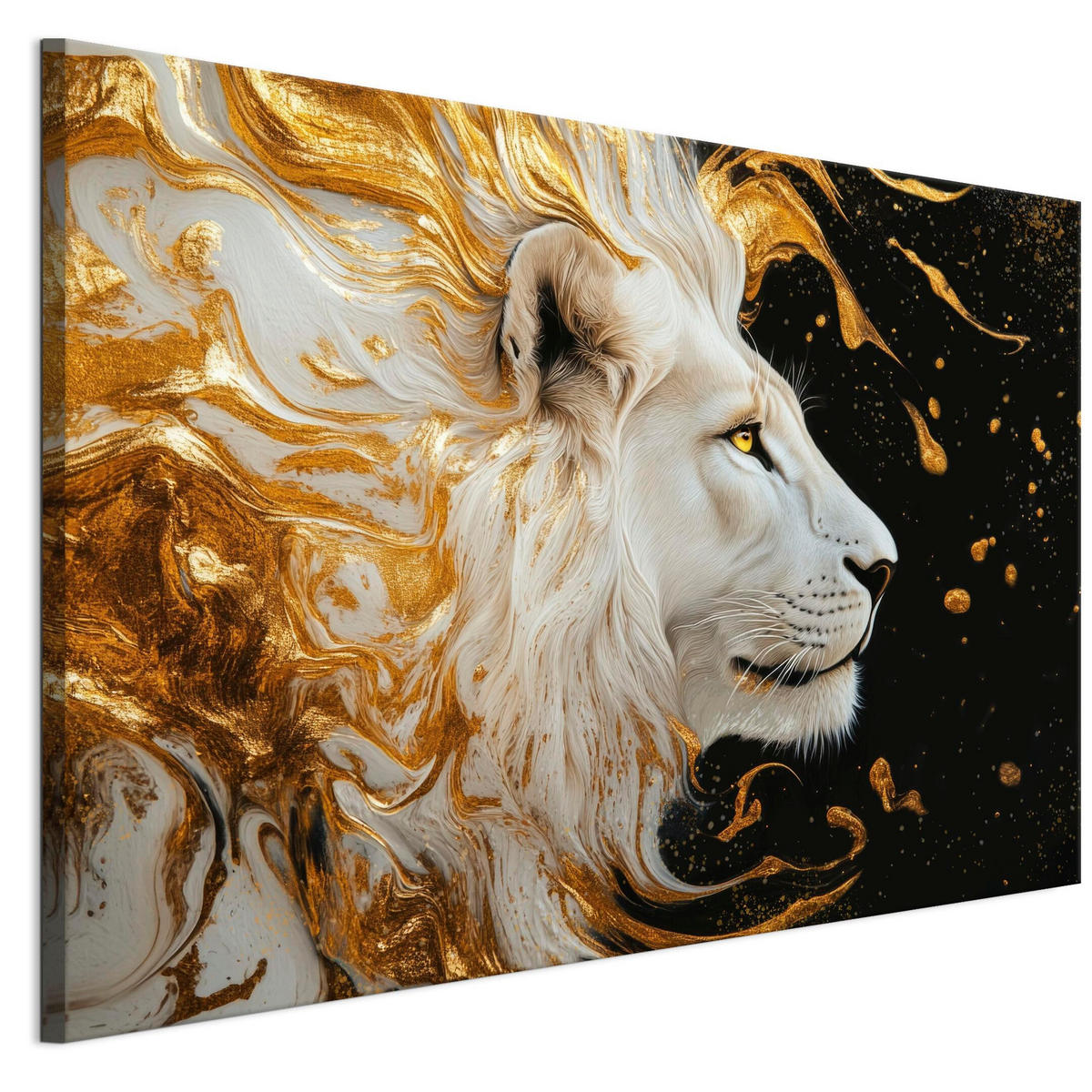 LEINWANDBILD Löwe 120x80 cm - Multicolor, Holz (120/80cm) - LUMASOUL