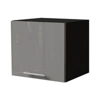 KLAPPHÄNGESCHRANK Essen W4B/40 Grau Hochglanz / Schwarz Matt 40 / 32,5 / 36cm - Schwarz/Grau, Holz/Holzwerkstoff (40/36/32.5cm) - Feldmann-Wohnen