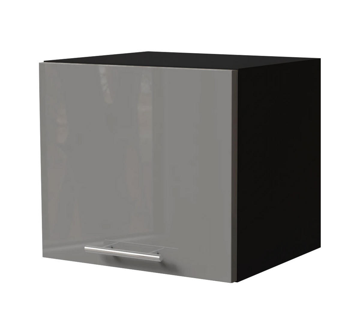 KLAPPHÄNGESCHRANK Essen W4B/40 Grau Hochglanz / Schwarz Matt 40 / 32,5 / 36cm - Schwarz/Grau, Holz/Holzwerkstoff (40/36/32.5cm) - Feldmann-Wohnen