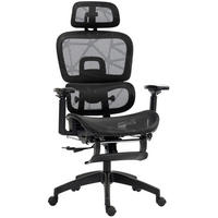BÜROSTUHL ergonomisch mit Liegefunktion Schwarz - Schwarz, Kunststoff (64/122/66cm) - Meubliv