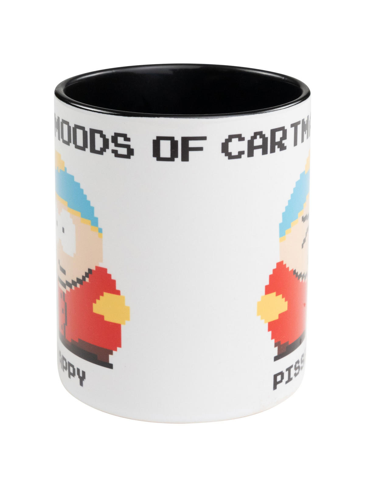 KAFFEEBECHER South Park Moods of Cartman Weiß/Schwarz 320 ml - Multicolor, Keramik (0.32L) - United Labels