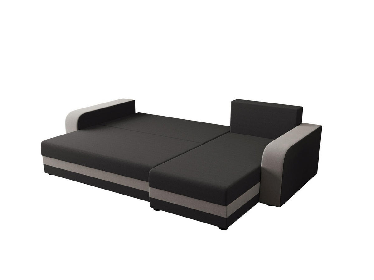 ECKSOFA HEWLET L BIS Sawana 05+21 Rechts mit Schlaffunktion - Grau, Textil (240/140cm) - Bedante