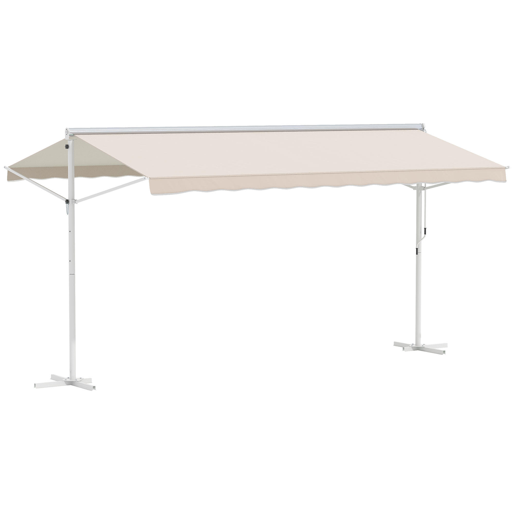 STANDMARKISE Alu+Metall Crème - Creme, Kunststoff/Metall (340/255/450cm) - Outsunny