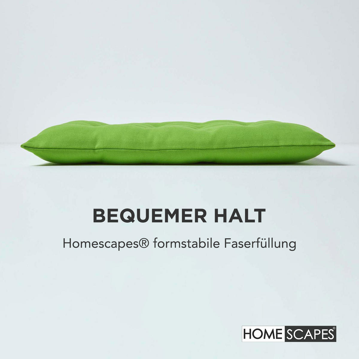 STUHLKISSEN 4er-Set limette 40/40/6,5 cm - Grün, Textil (40/40/6.5cm) - Homescapes